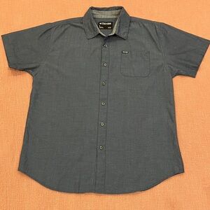 Zoo York denim blue Button Down short sleeve Shirt